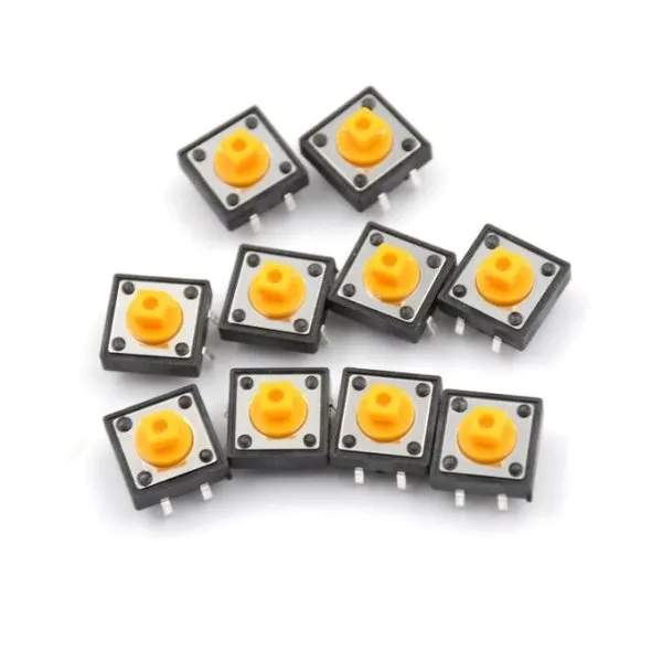 Tact Switch 12x12mm 7.3mm - yellow