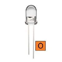 LED 3mm - clear orange