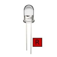 LED 3mm - clear red