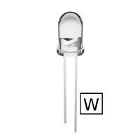 LED 3mm - clear white