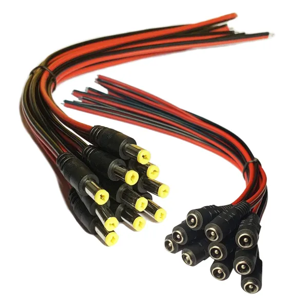 12V 5.5 x 2.1mm Male-Female DC Power Socket