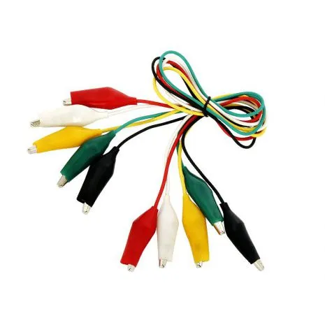 Set of 5 General-Purpose Crocodile Clip Leads 40mm