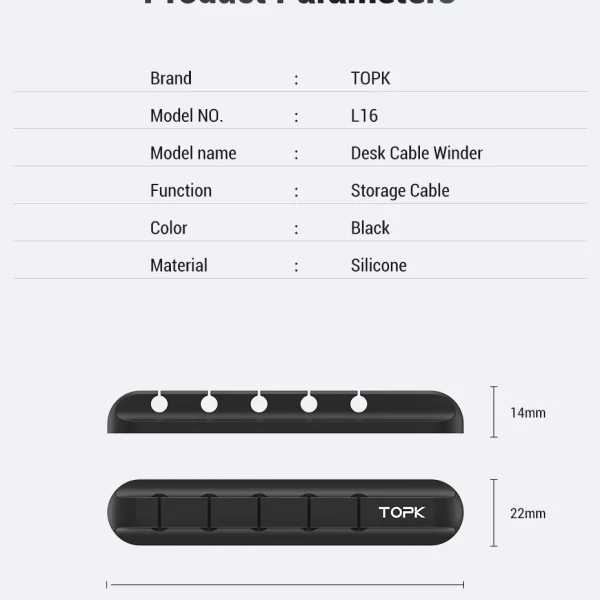 Silicone Cable Organizer (5 clips) - Image 6